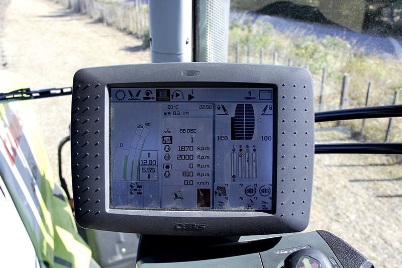 2922 claas axion 930 CEBIS screen