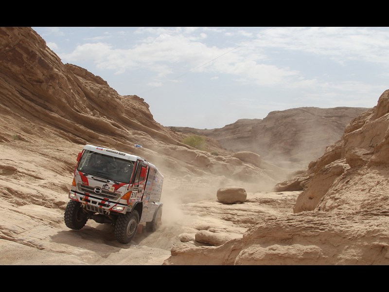 HINO Dakar Rally boulders