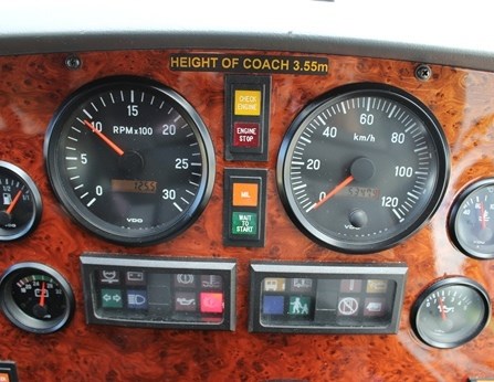 controls on dash on Denning Australia Phoenix Midi