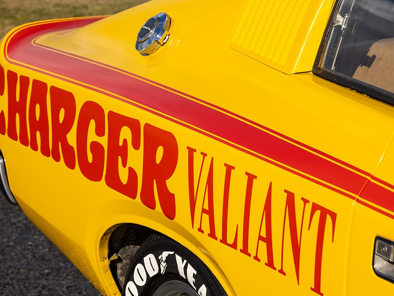 chrysler valiant charger yellow rear quarter