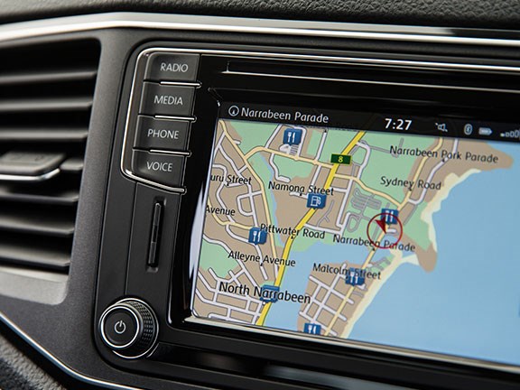 The Volkswagen Amarok Ultimate TDV6 ute features a 6.33-inch touch screen multi-media interface