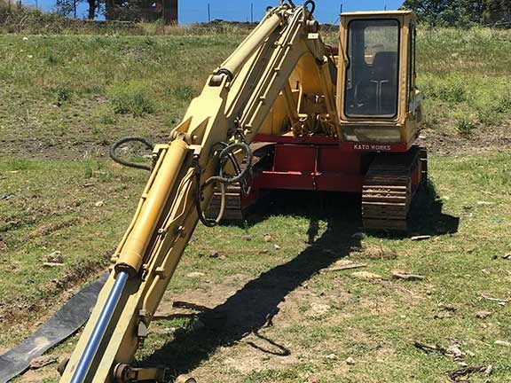 Kato 550G excavator front view