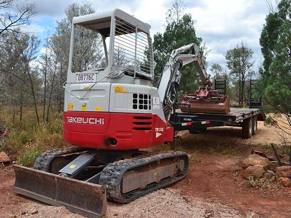 Takeuchi TB128FR mini excavator