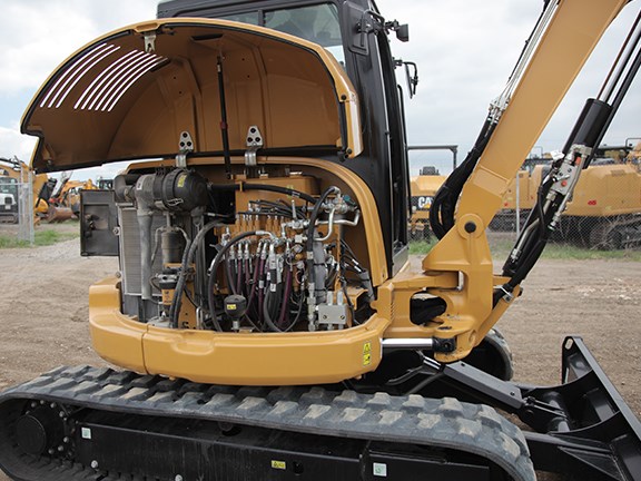 The body, doors and covers of the Cat 305E2 excavator are all made of steel.