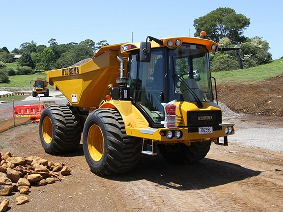The Hydrema 912HM dump truck on the Sayer Civil site in the Sunshine Coast hinterland.