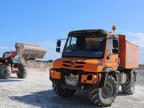 The Spreaders’ U430 Unimog is the first to land in Australia.