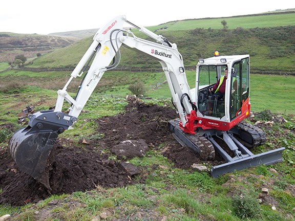 The Takeuchi TB260 excavator being tested by Geoff Ashcroft.