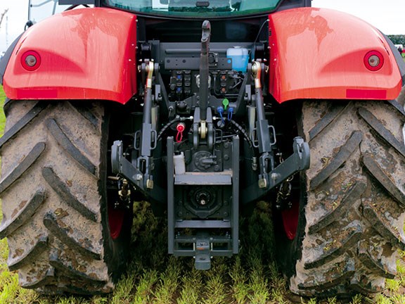 A heavy-duty ZF back end is rated to over 200hp and a rear linkage provides a massive nine-tonne capacity