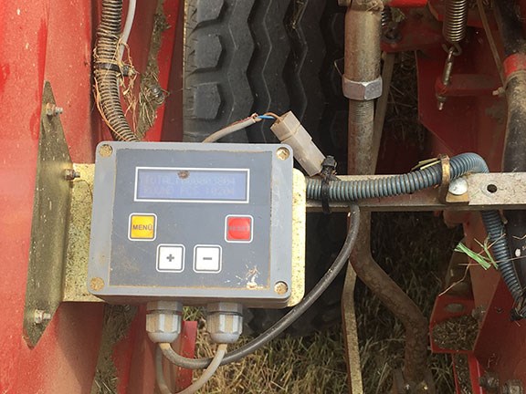 An electronic bale counter ads a touch of modern technology