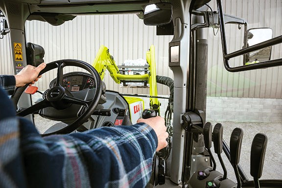 The Arion 620 has great visibility for loader work