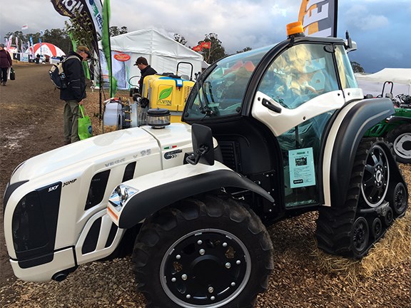 The futuristic looking tractor attracted loads of attention from an inquisitive crowd.