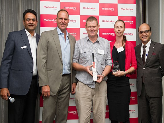 Sales Manager Ag Satish Chandra with Matthew Hayden, CTC representatives Mark & Tjalia Harris, and vice president international operations Joydeep Moitra.