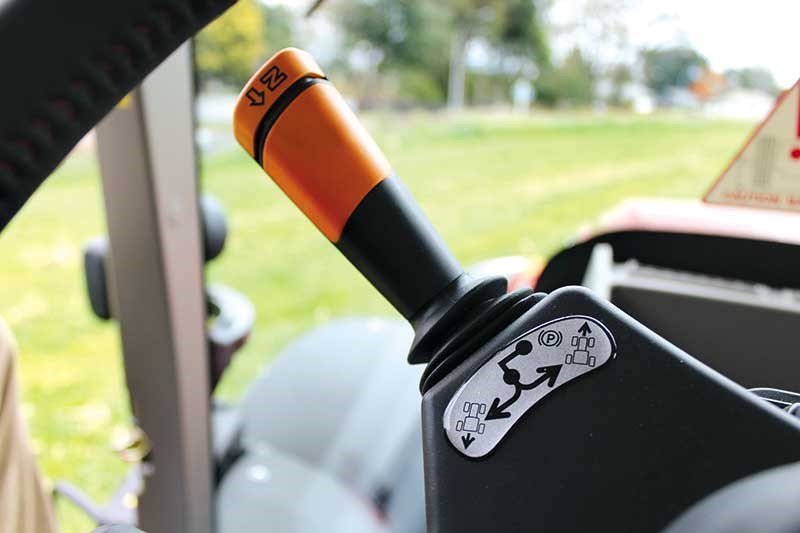 The controls are the same as those on the Case IH range from Maxxum CVT to Quadtrac.