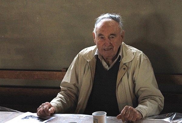 Rex Shiel at the Tumblong breakfast. He travelled more than 9 million kilometres during 53 years on the Hume and other highways.