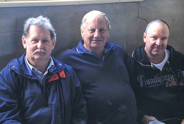 From left, Ray Lidgard of Moss Vale, Geoff Gilbyof Marulan and Gary Browne of Wagga Wagga.