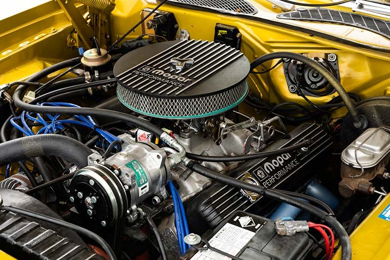 plymouth road runner engine bay