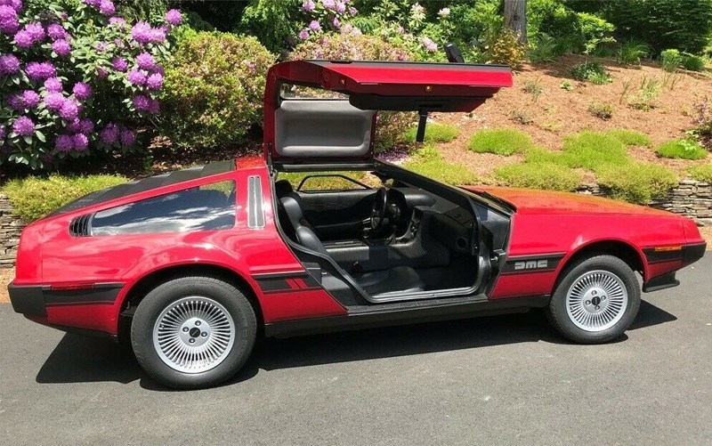 Painted DeLorean rear side
