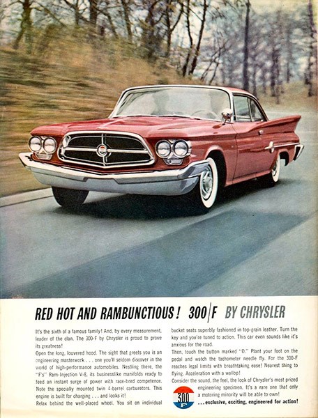 1960 chrysler 300/F ad