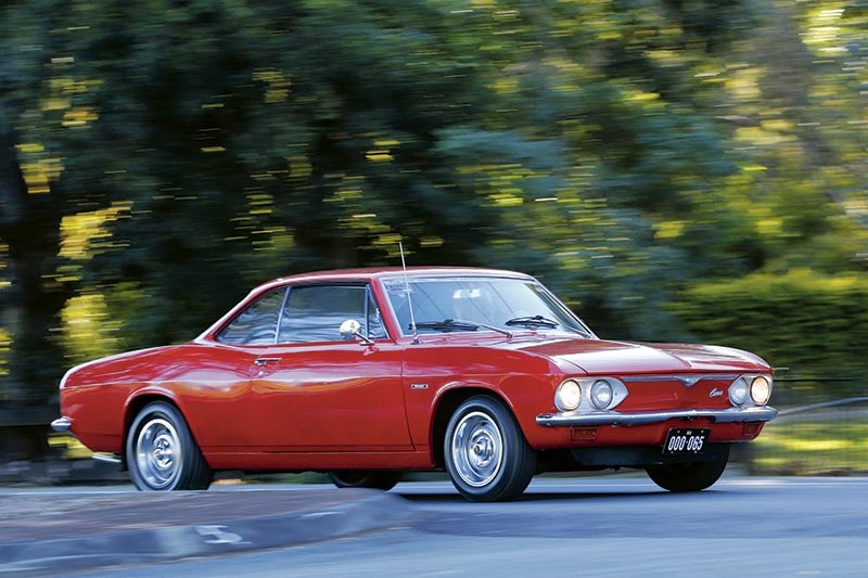 Chevrolet Corvair driving