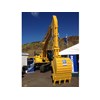 The Komatsu HB335 LC hybrid excavator, which uses an Ultra Capacitor-based slew-energy regeneration system to to deliver fuel savings and environmental benefits.