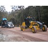 The Komatsu GD655A-5 grader operated by Tasmania's Shaw Contracting Australia.