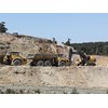 Volvo earthmoving equipment at Matthews Quarries in Gippsland, Victoria.