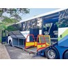 The wheelchair lift allows this coach to cater to all