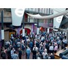 The welcome reception was packed