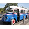 A pre WWII Perkins-powered Bedford chassis with 1957 “Syd Wood” timber-framed body for 33 seated and 15 standing passengers, in service until 1976.