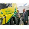 Peter Voorhoeve (left) accepted the Australian Made Campaign certification from Ian Harrison on behalf of Volvo Group Australia.