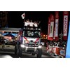 Hino Team Suguwara members bask in the glory at the finish ceremony