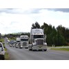 Ron Crouch Transport Western Stars and Kenworths on their way up Gregadoo Road.
