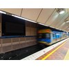 Train approching Melbourne Central station