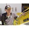 Brian Johnstone of Civil Construction Hire with one of his Komatsu earthmovers