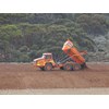 Doosan DA40 articulated dump truck tipping load