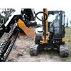 Reviewer Ron Horner gets the feel of the Digga Bigfoot trencher.