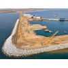 Citic Pacific Mining’s Cape Preston port has a breakwater extending 2.6km offshore.
