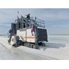 The Wirtgen Surface Miner 2200 SM is equipped with a 3.8m-wide cutting drum unit and deposits the salt in a windrow, ready for loading.