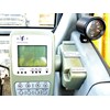 The hydraulic oil temperature gauge sits forefront and centre for constant monitoring.