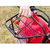 A clip on the front guard helps secure anything relatively flat
