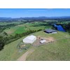 Aerial view of the property and the surrounding countryside