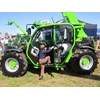 This future farmer couldn’t wait to get his hands on the new Merlo TF 35.7-120 telehandler.