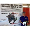 Yamaha ATV and dealer marketing supervisor Lance Turnley with the Shark X-16, the world’s first fully certified helmet designed for the man on the land.