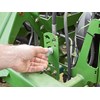 A dial on the conveyor belts hydraulic system regulates their speed.