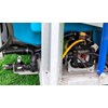 The Bertolini Diaphragm pump is well protected within a strong galvanized frame