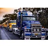 Top dog: Brett Cleary’s fully restored Mack Trident ‘Centennial’ leads the Cleary Bros line-up at Illawarra’s 2015 i98FM Camp Quality Convoy.