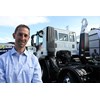 Iveco’s Joel Read with a clear-back-of-cab 8x4 Stralis.