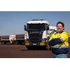 Don White from Qube with new Scania 10x8.
