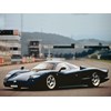 Nissan R390 road blue front quarter period