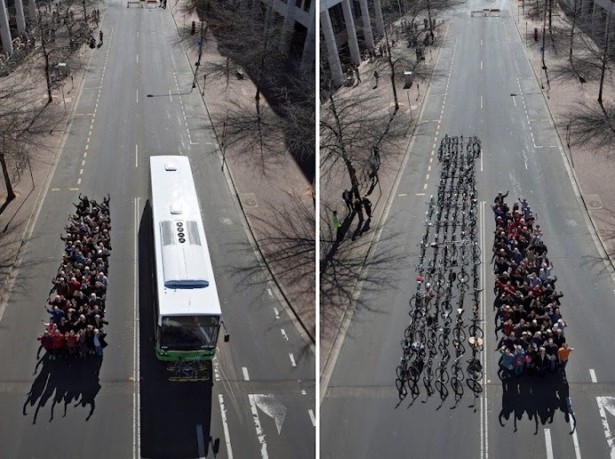 Cyclists Snap Into Action